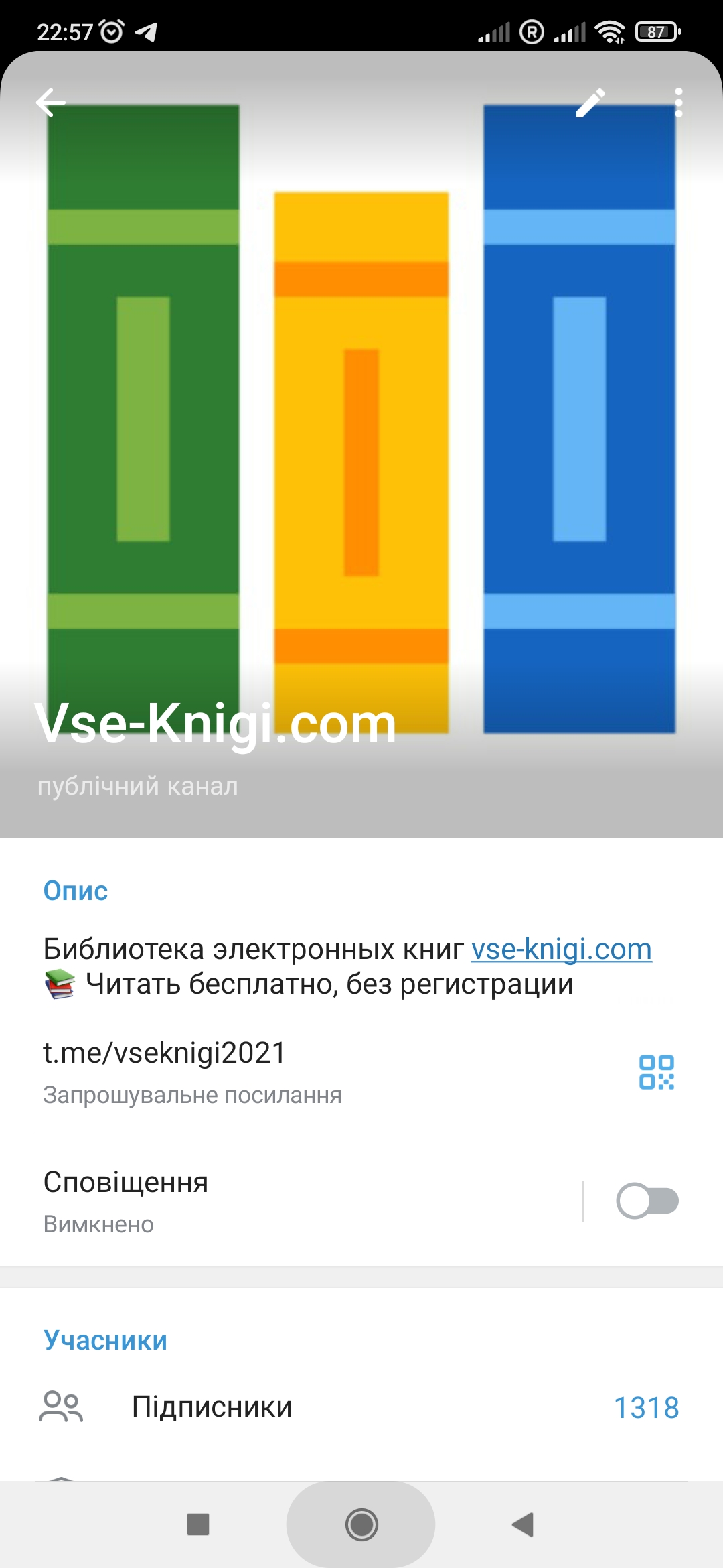 Телеграм популярных книг Vse-Knigi.com