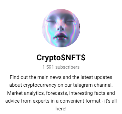I will sell a Telegram channel dedicated to cryptocurrency.