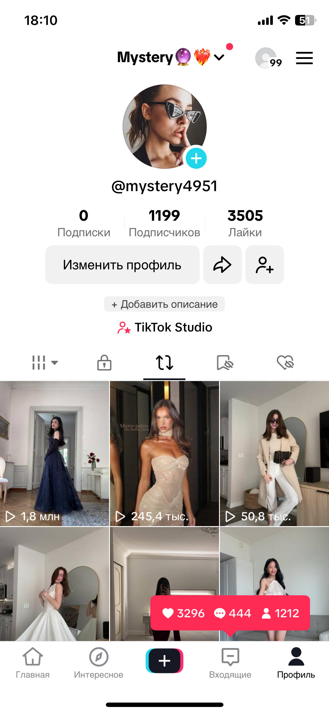 Account Tik Tok LIVE