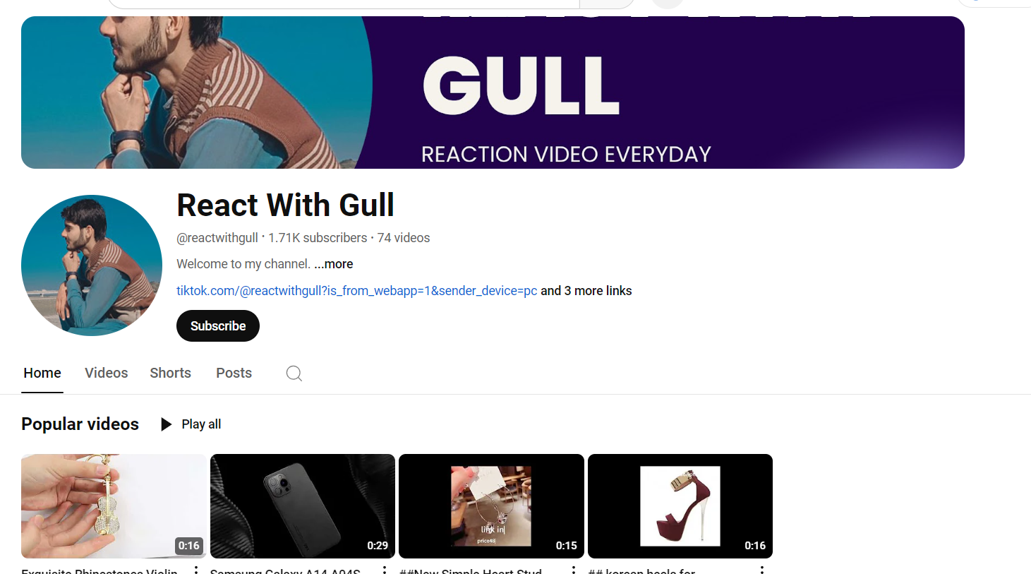 React with Gull