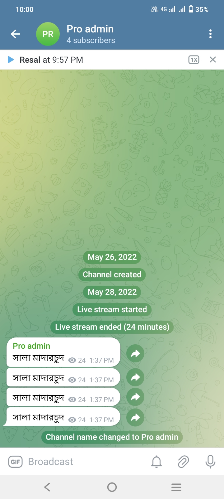 2 year 5 month old Telegram channel 