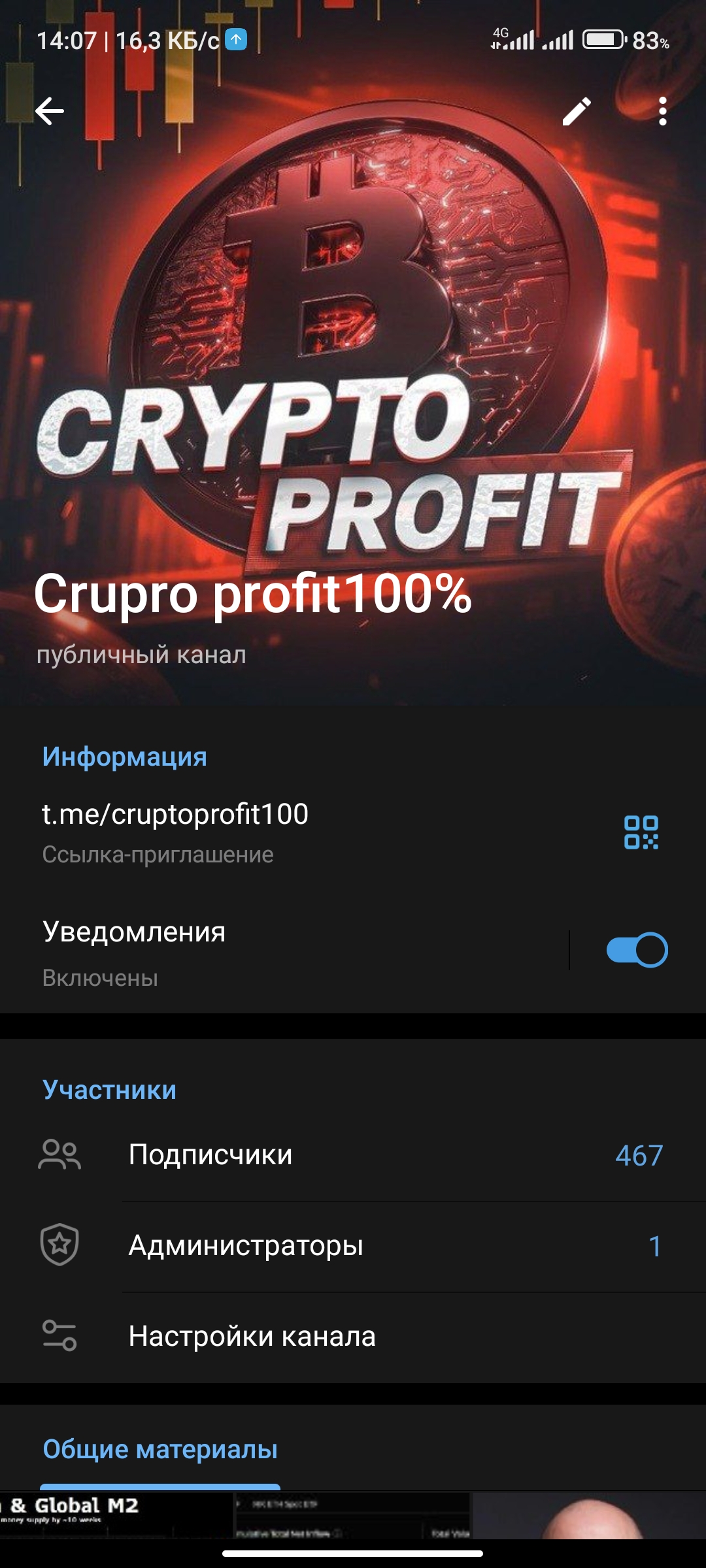 Продам телеграм канал з криптой