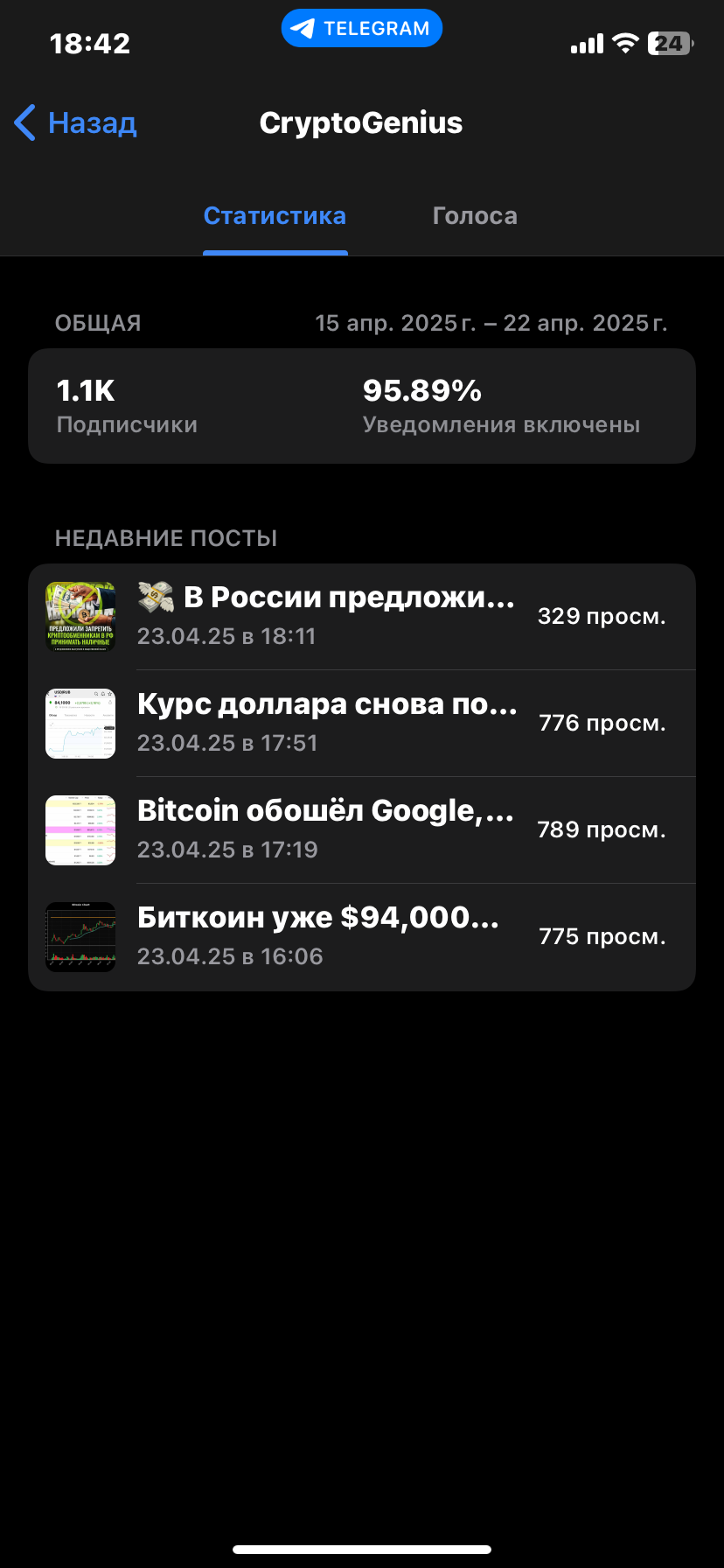 Телеграм канал 