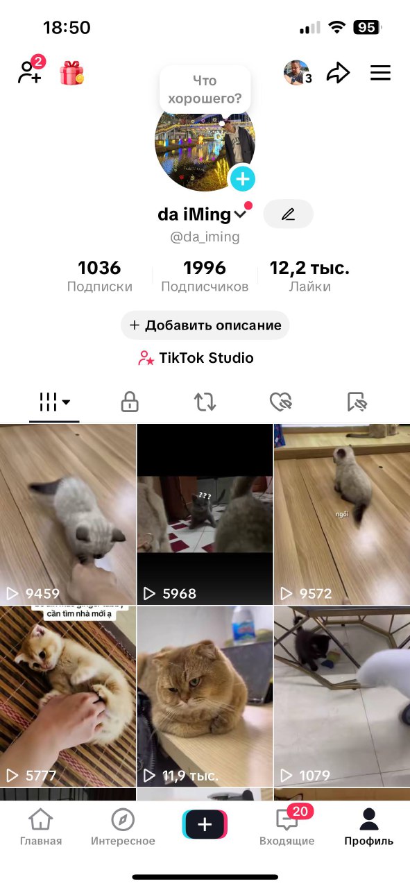 Південнокорейський TikTok аккаунт|Підходить для монетизації 