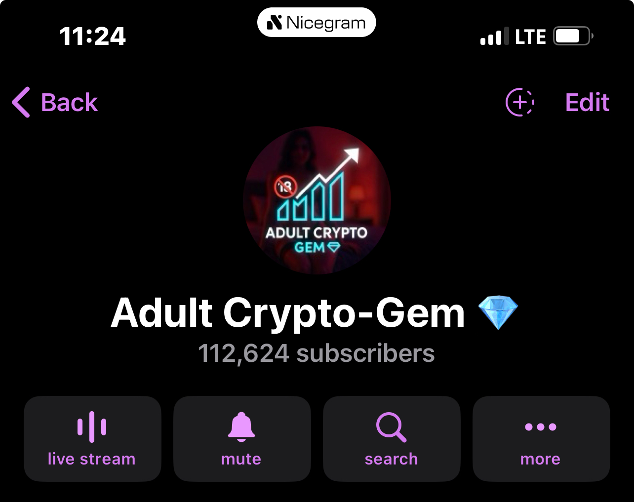 Adult Crypto Gem (100k+ subs)