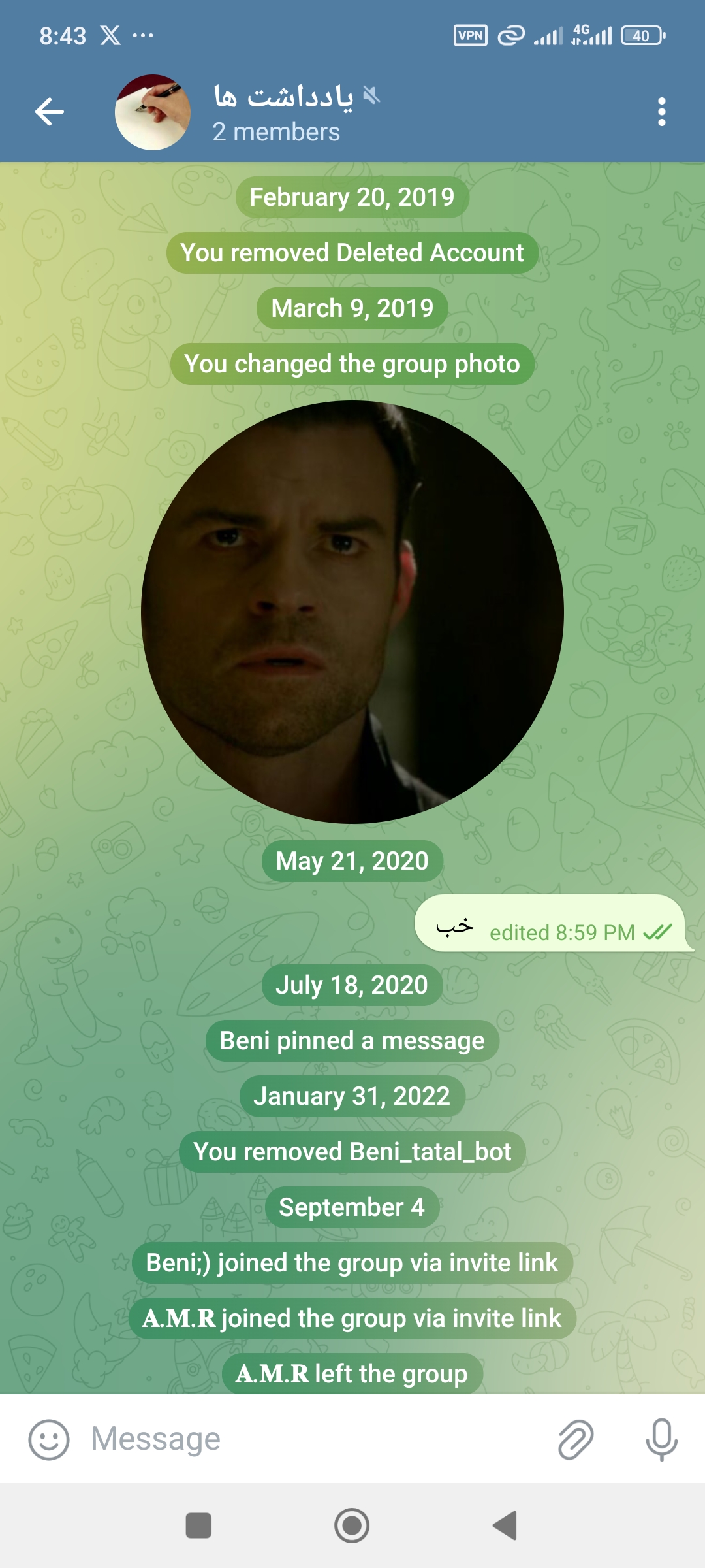 Old Telegram chat of 2019