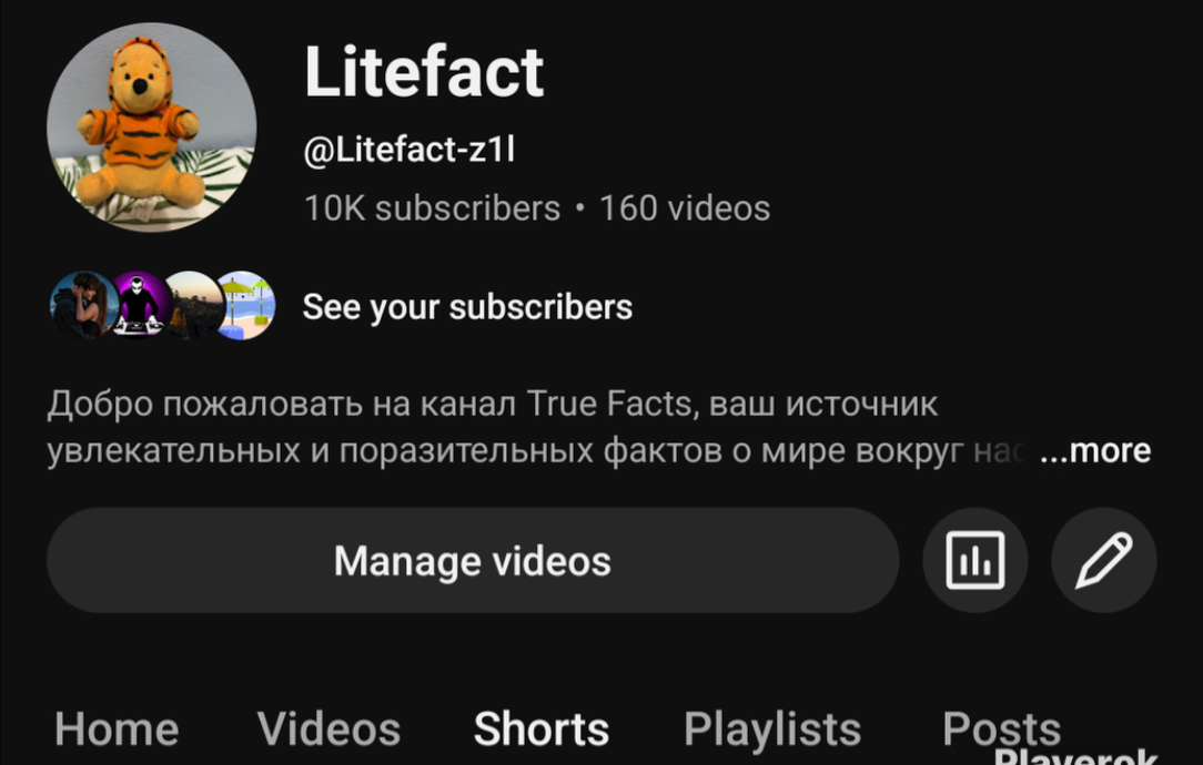 личный популярный канал на YouTube