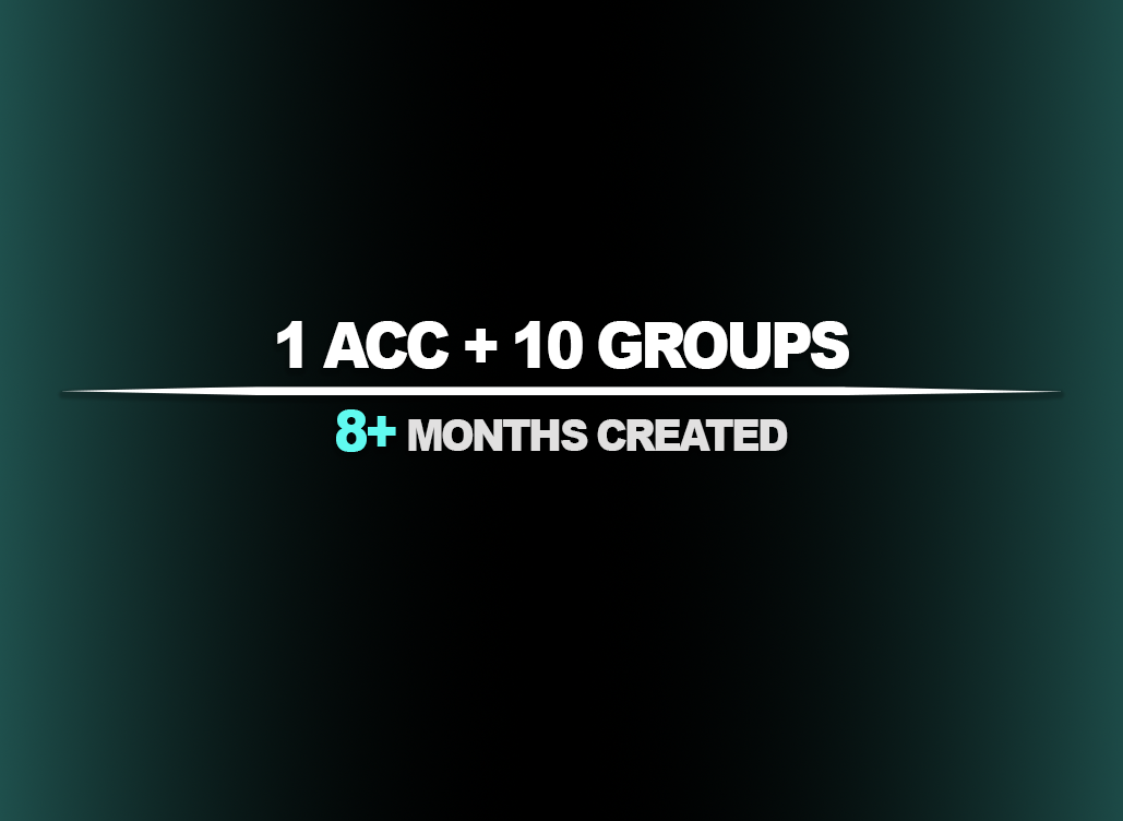 1 acc + 10 groups | 8+ months