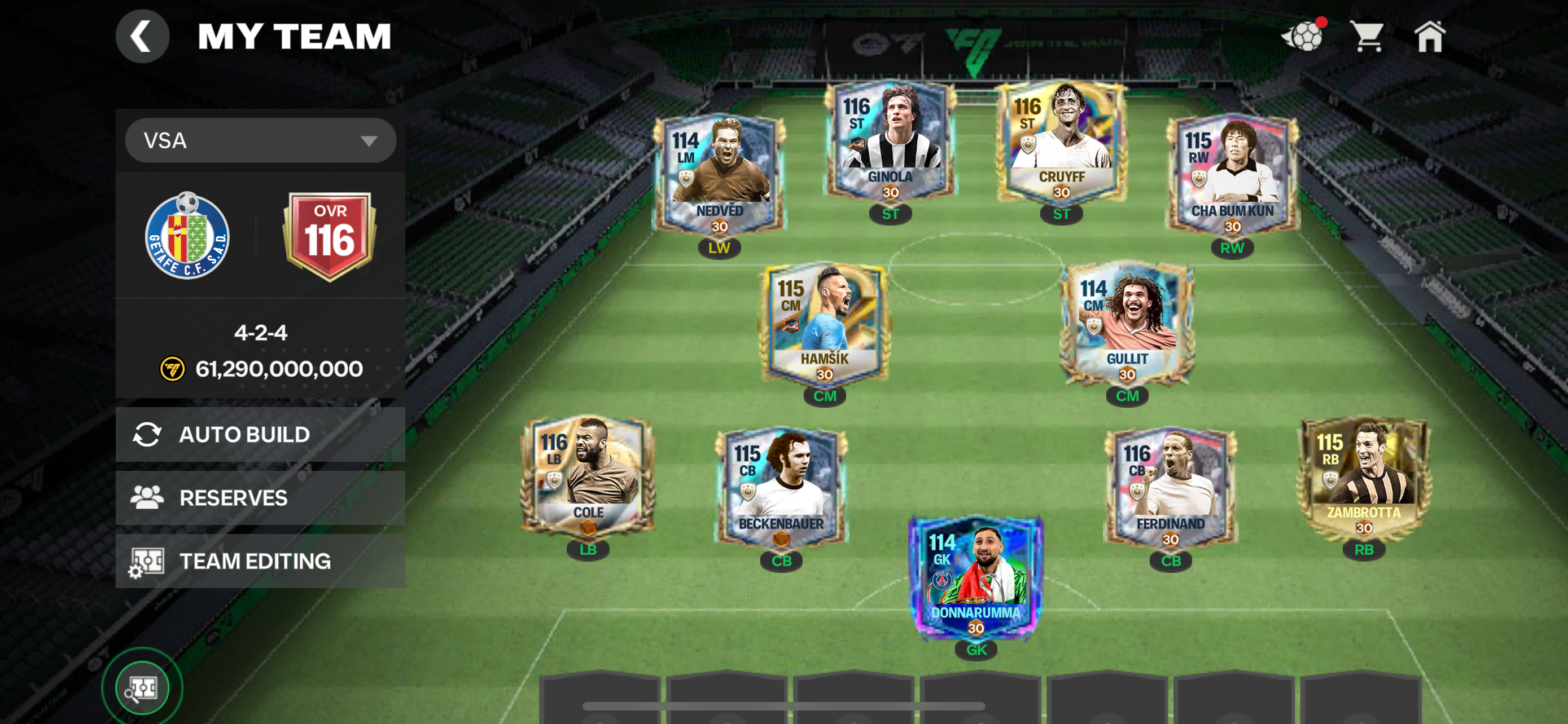 топовий акаунт FC mobile 116 OVR