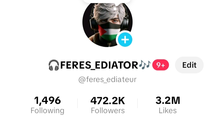 French and big TikTok channel with over 472,000 followers 
