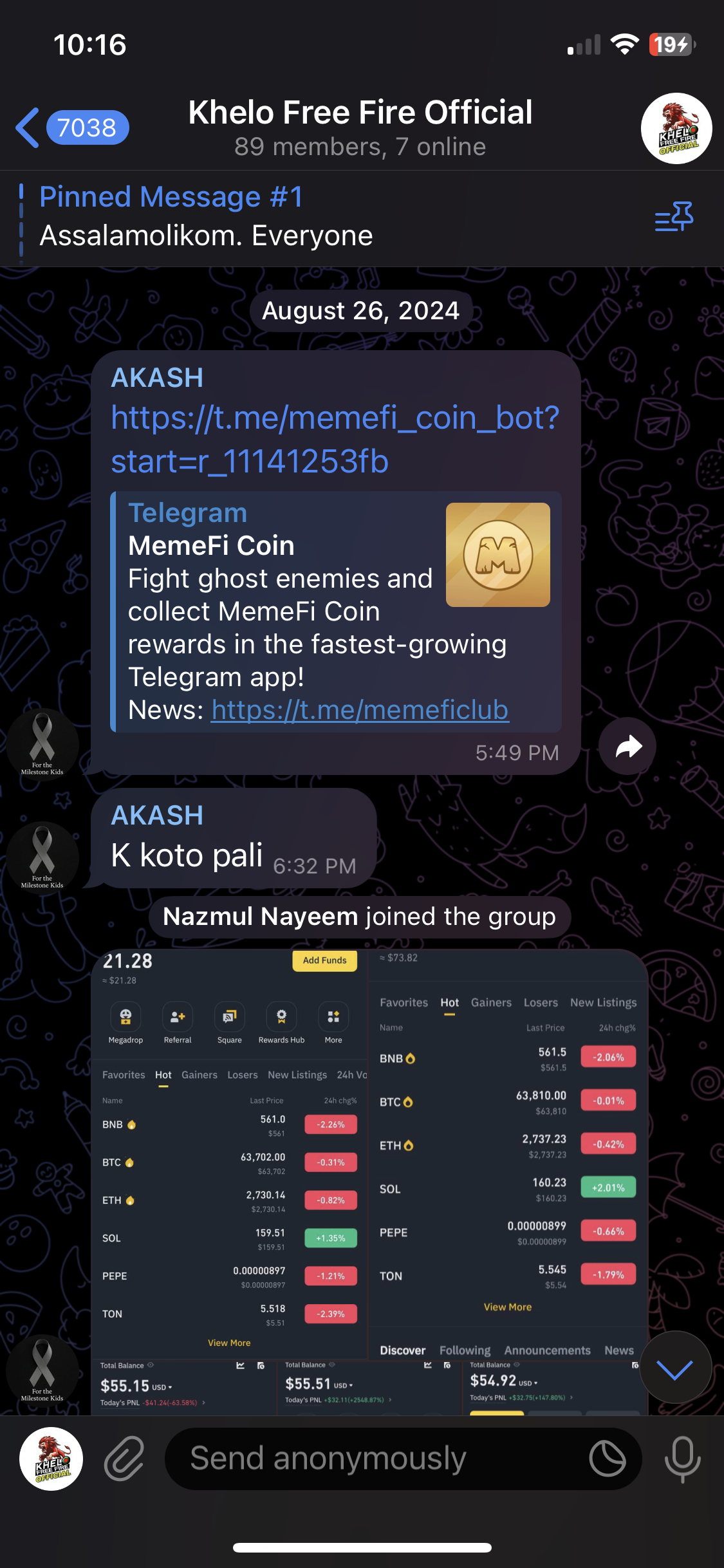 Old telegram group sell 