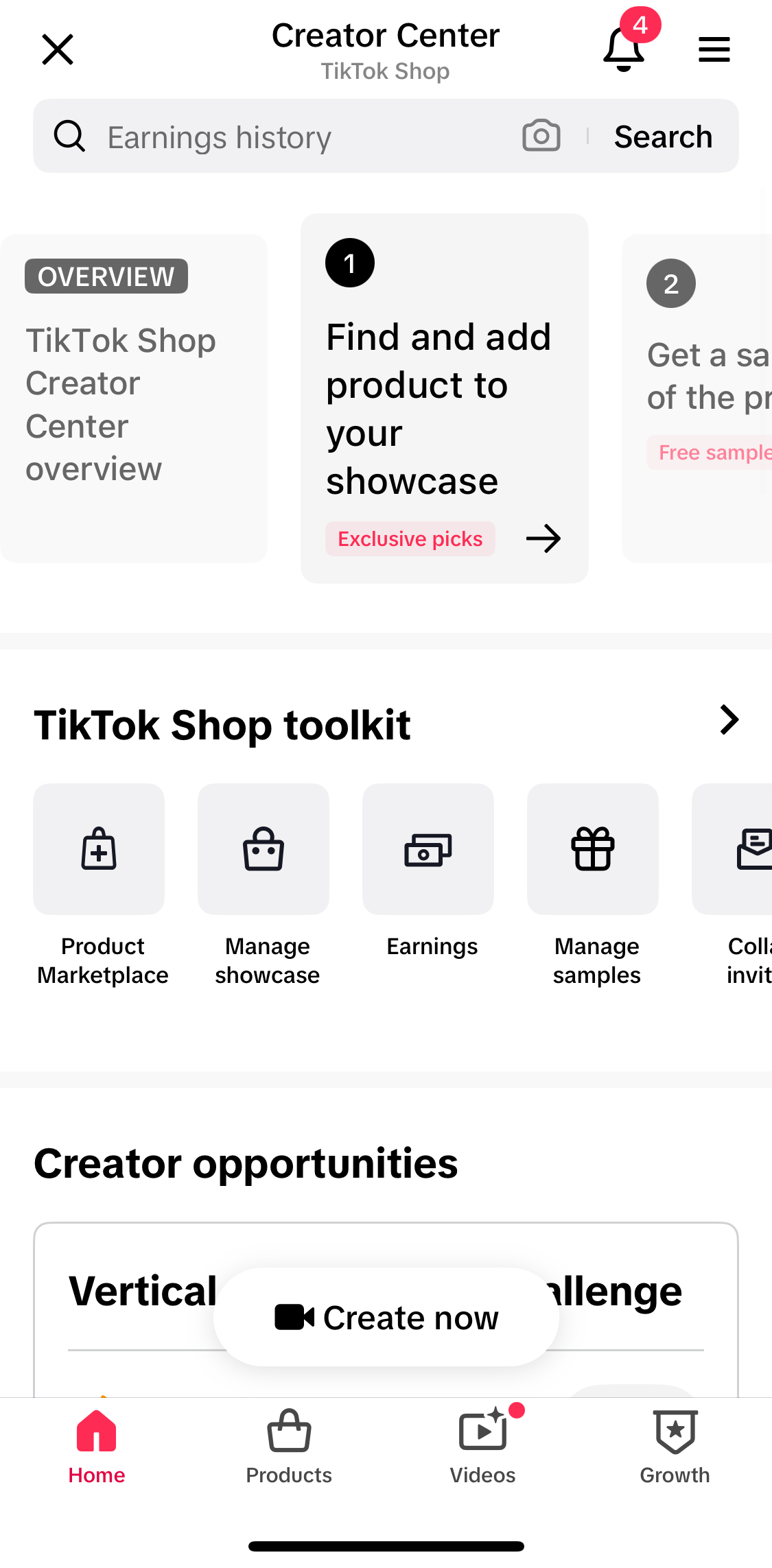 It has an active TIKTOK SHOP FOR CREATOR. It is an 18+ accou