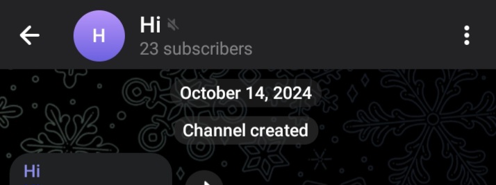 TG ( 1 Year ) Old Channel 