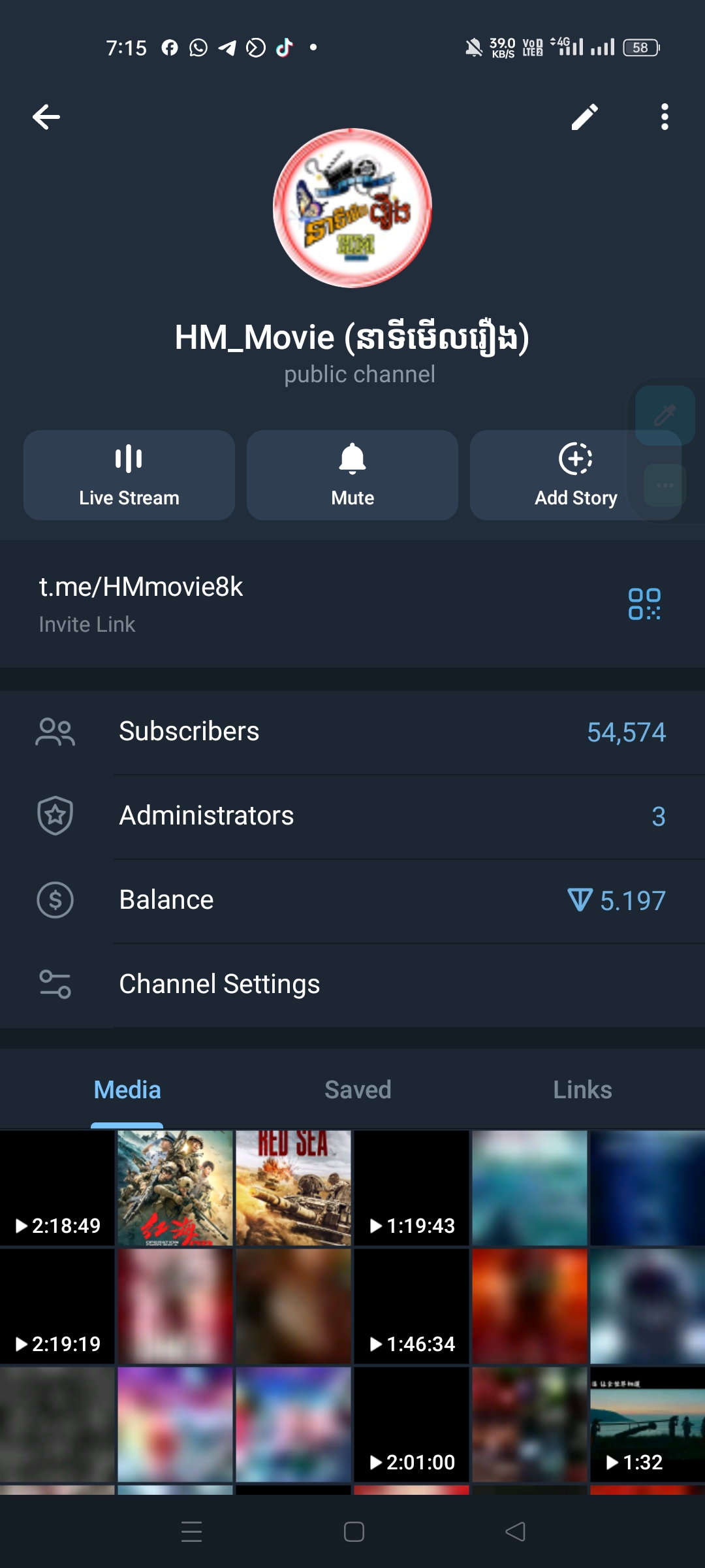 Sell channels that can make money, you can check the members