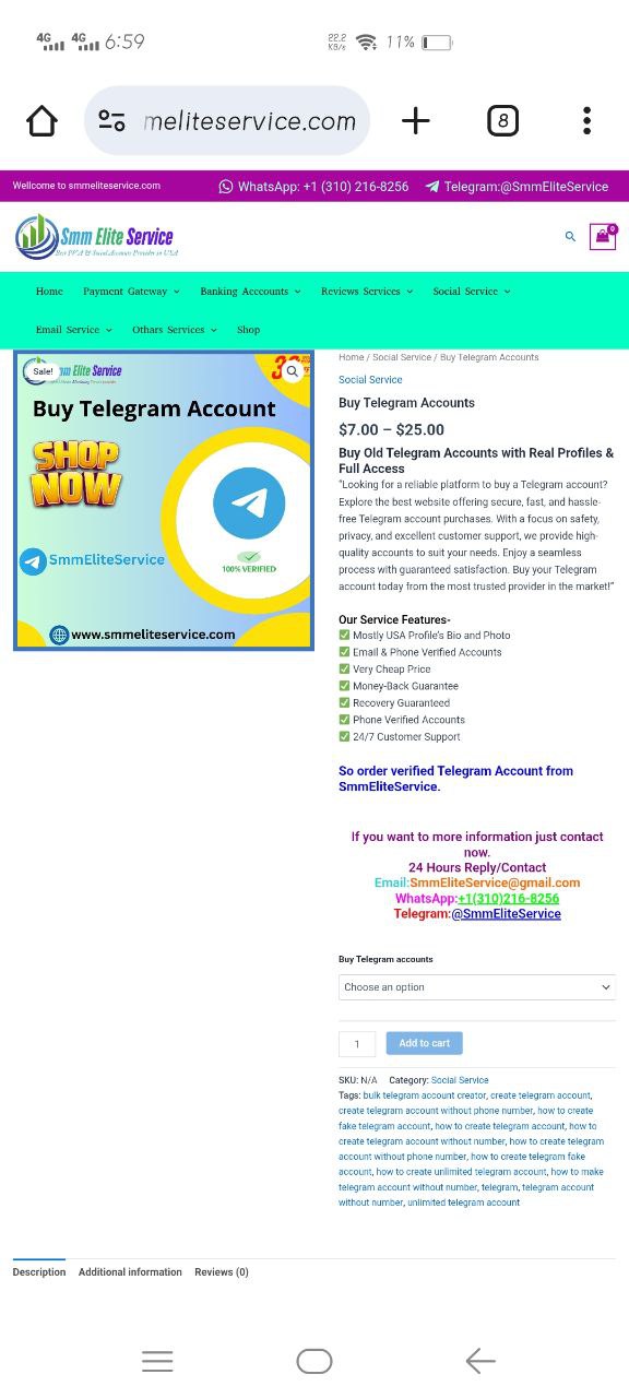 99 Best sites to Buy Telegram Accounts (PVA Aged)