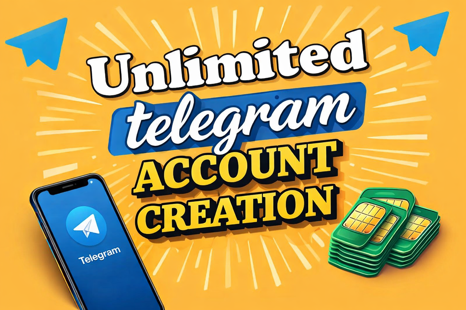 Unlimited telegram accounts for marketing or your business