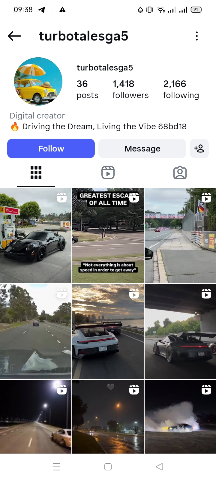 Car/vehicles/Tracks Instagram account 