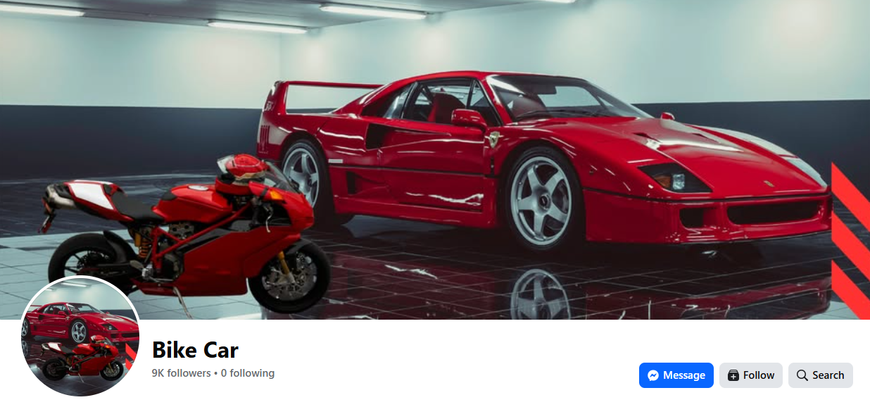 Eligible to monetize page (Bike Car)