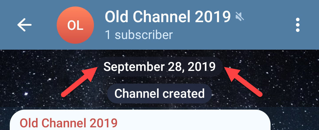 Old Telegram Channel 2019