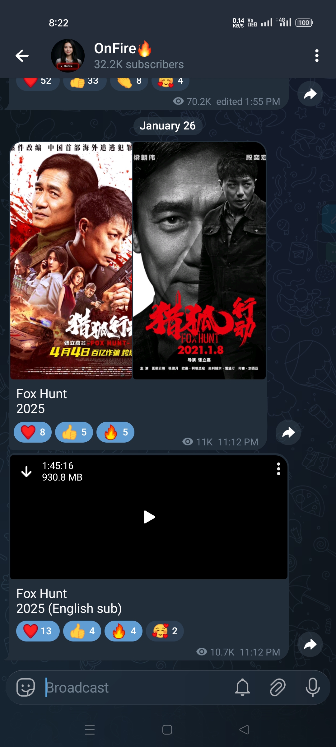 Urgent sale movie channel 100$