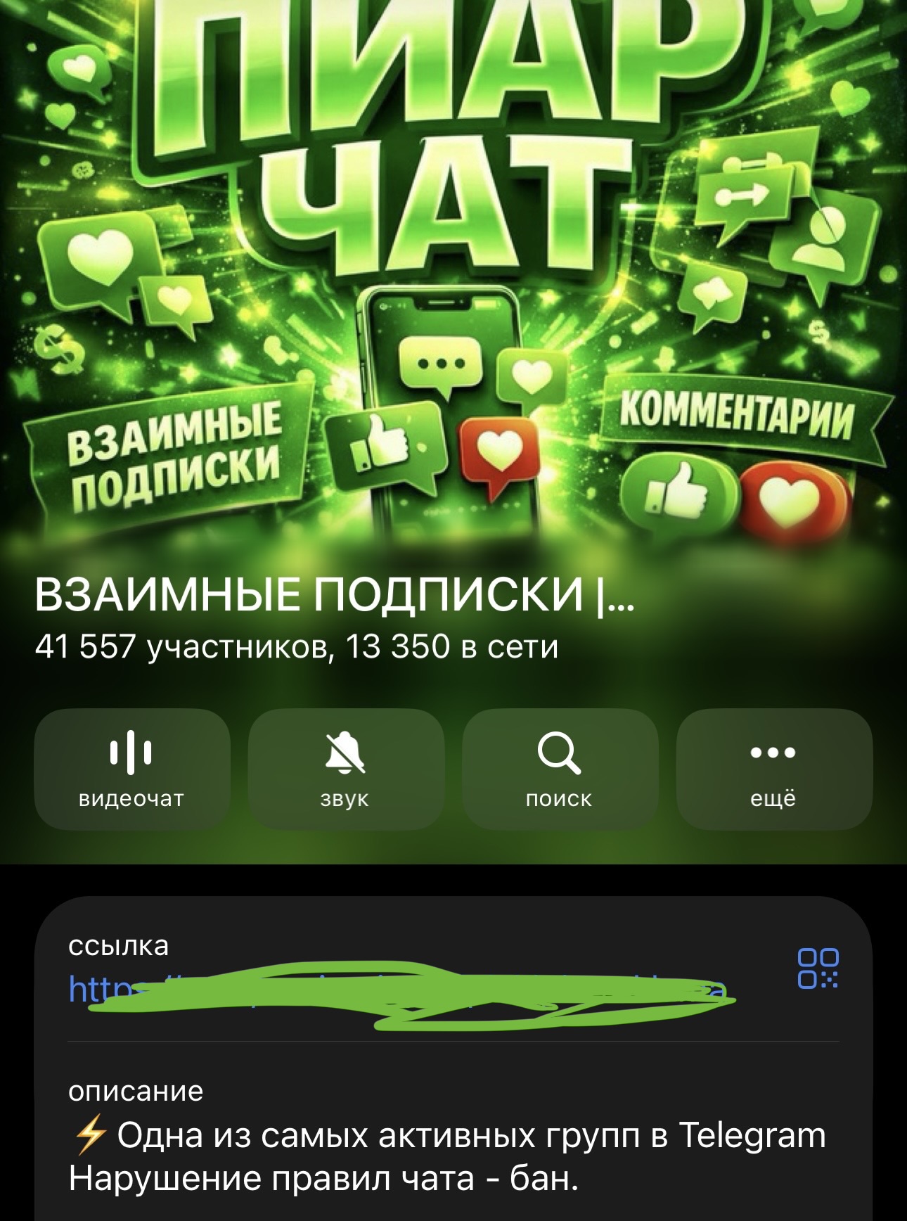 Telegram Чат / пиар / реклама / взаимные подписки