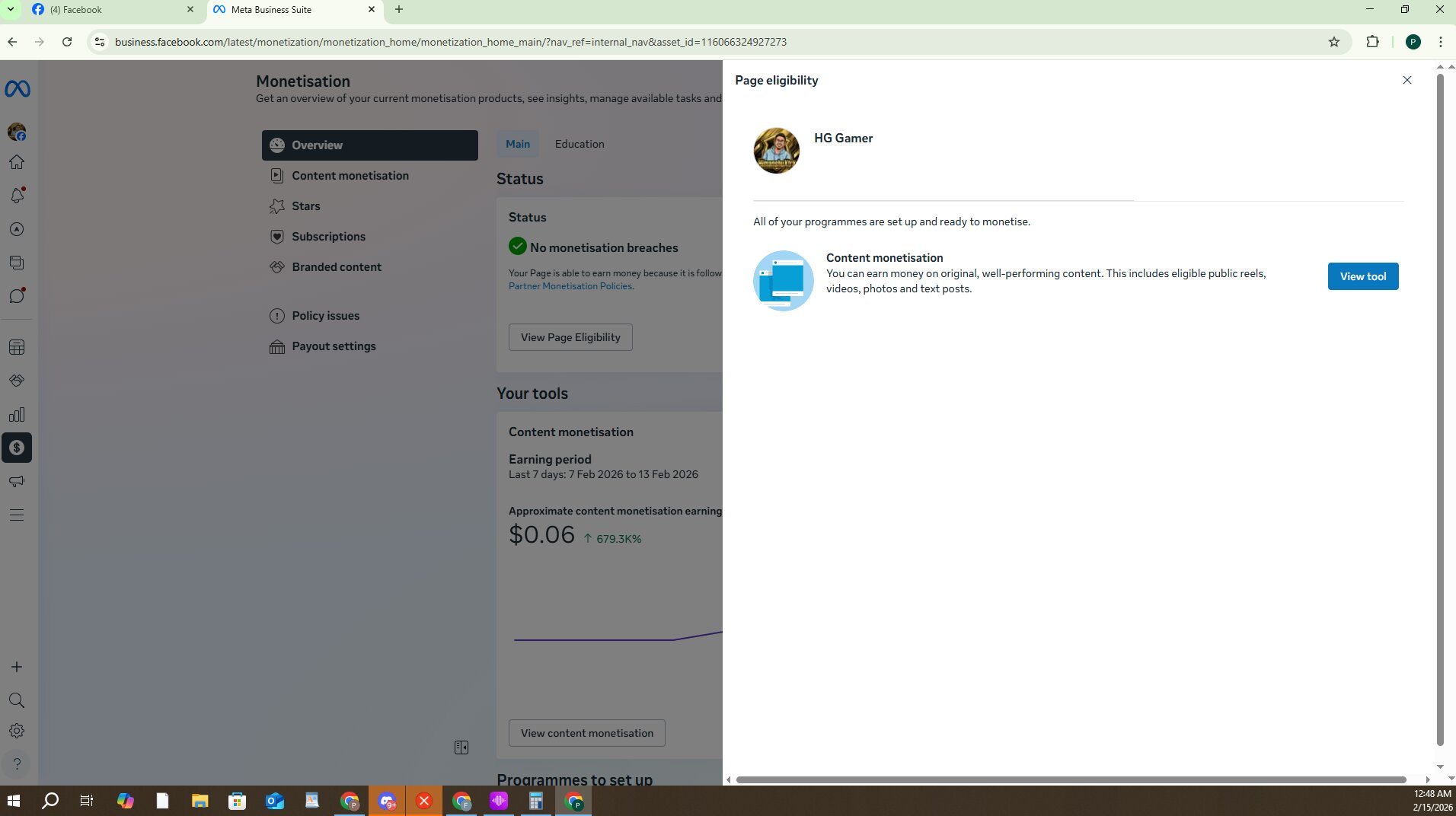 Monetize Gaming Facebook Page 