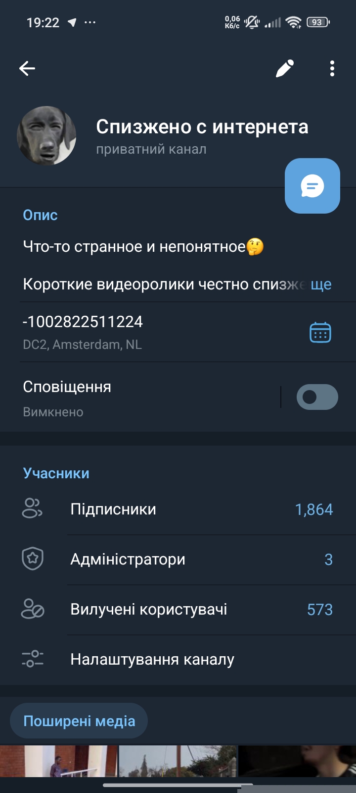 Активний телеграм канал 