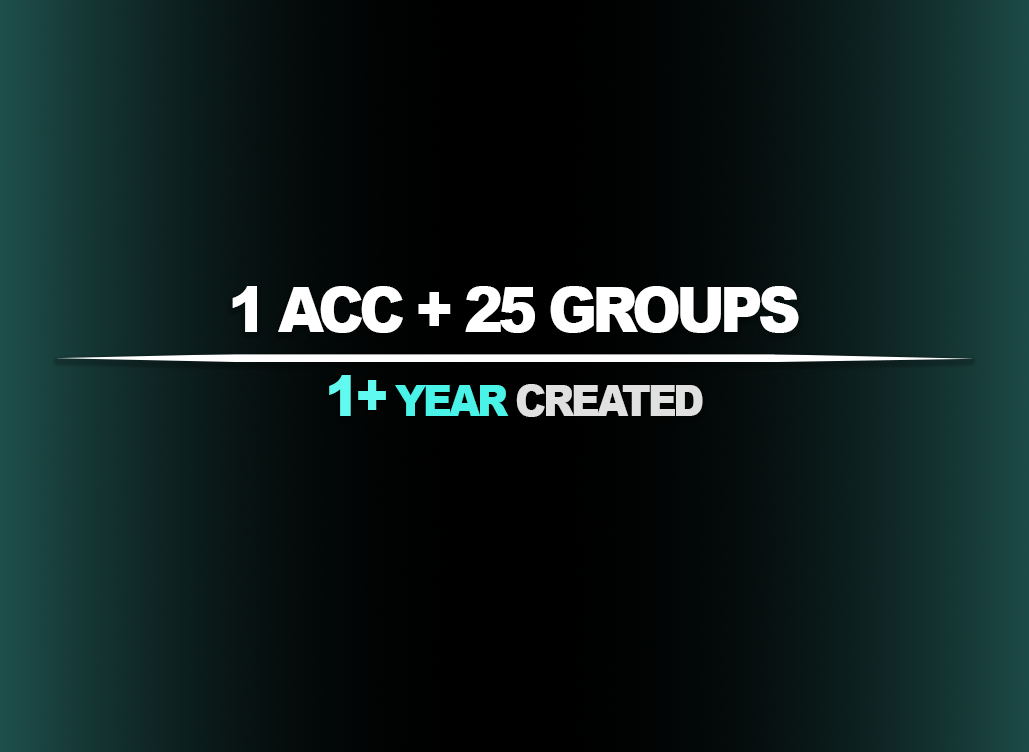 1 acc + 25 groups | 1+ year