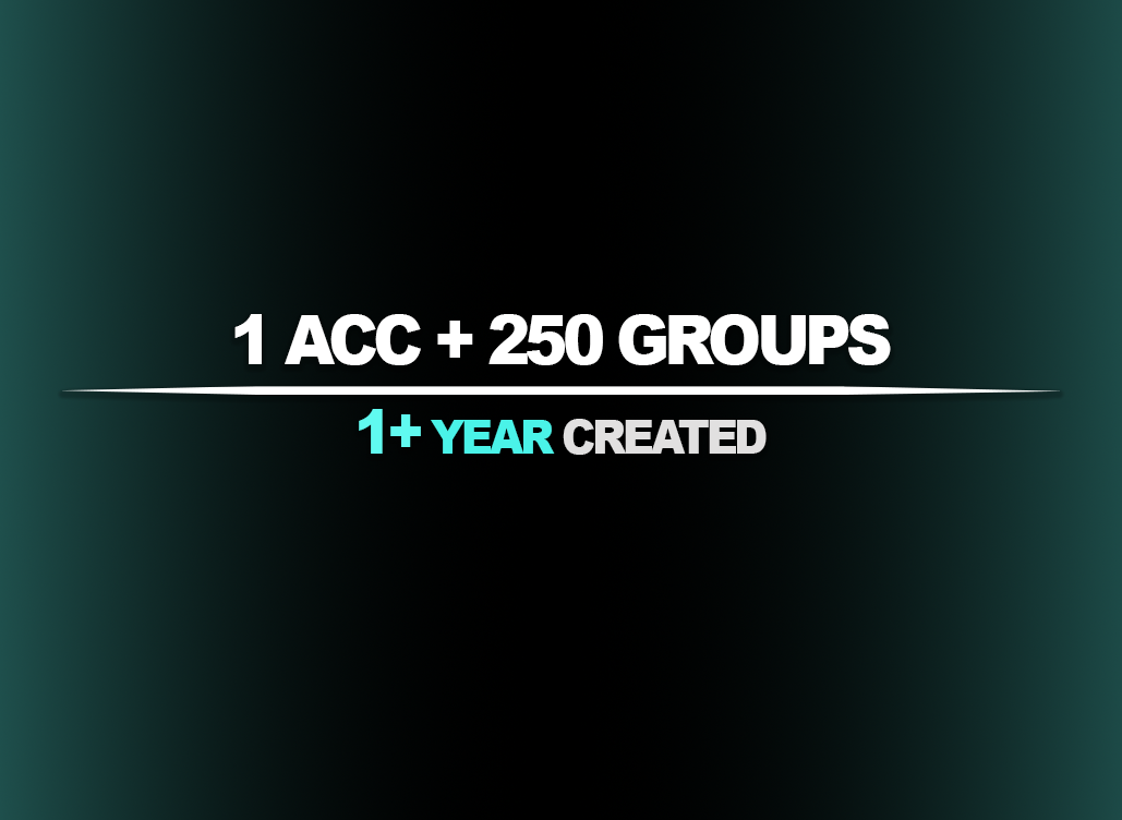 1 acc + 250 groups | 1+ year