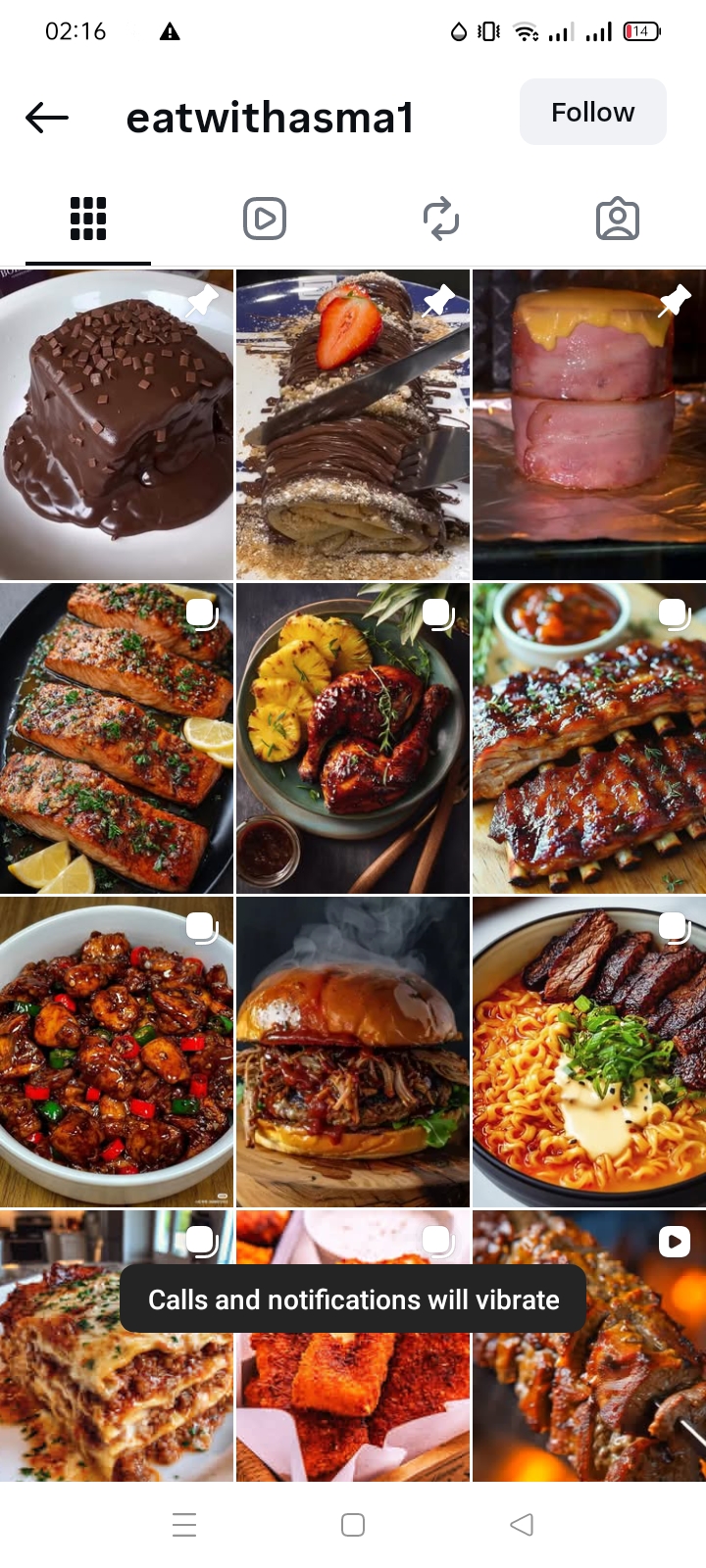 Food/Snacks/Cooking Instagram account 