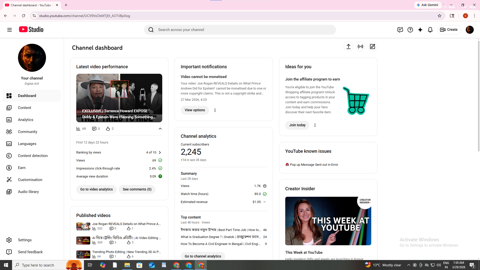 Digital Arif - Monetized Channel 