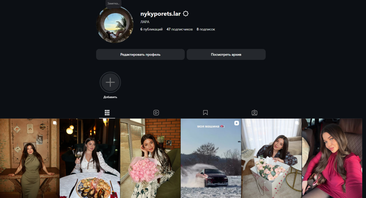 Nykyporets.lar Инст женский рег ак Февраль 2026г.