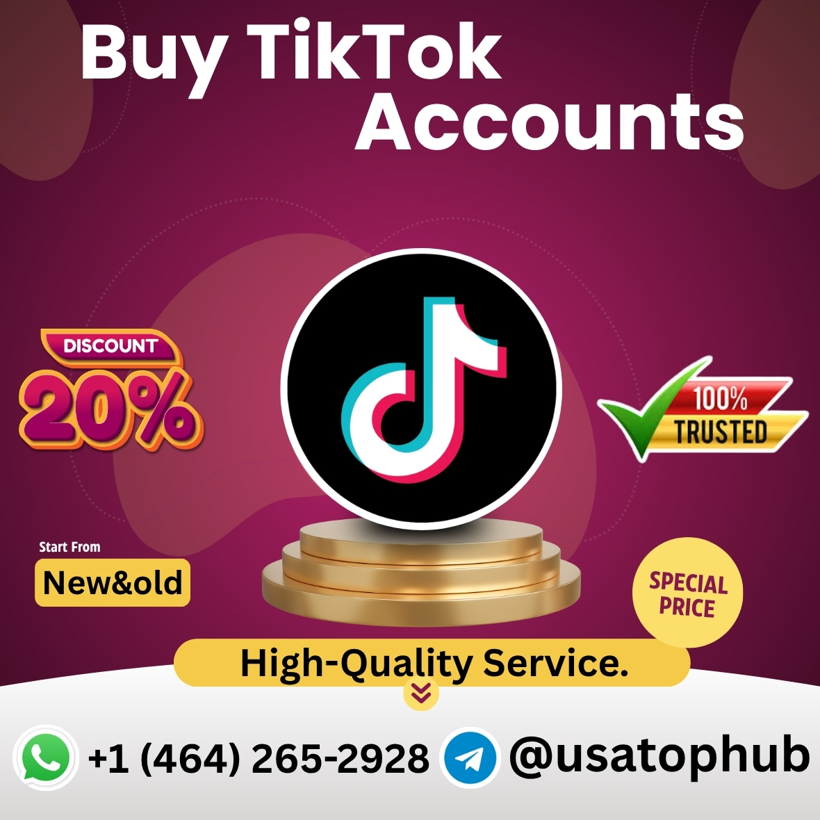  Buy TikTok Accounts – 100% Active & Old, New