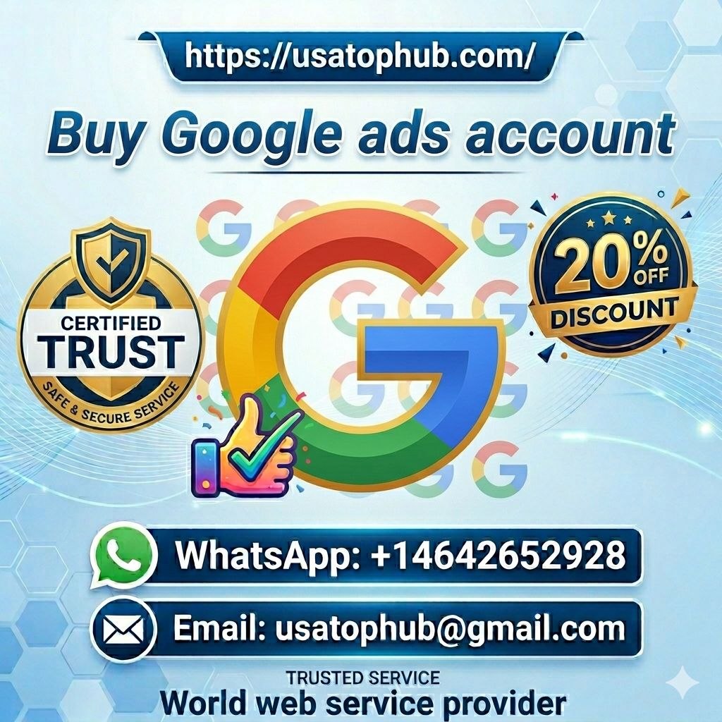 Buy Google Ads Accounts –100% Active & US, UK Verified…