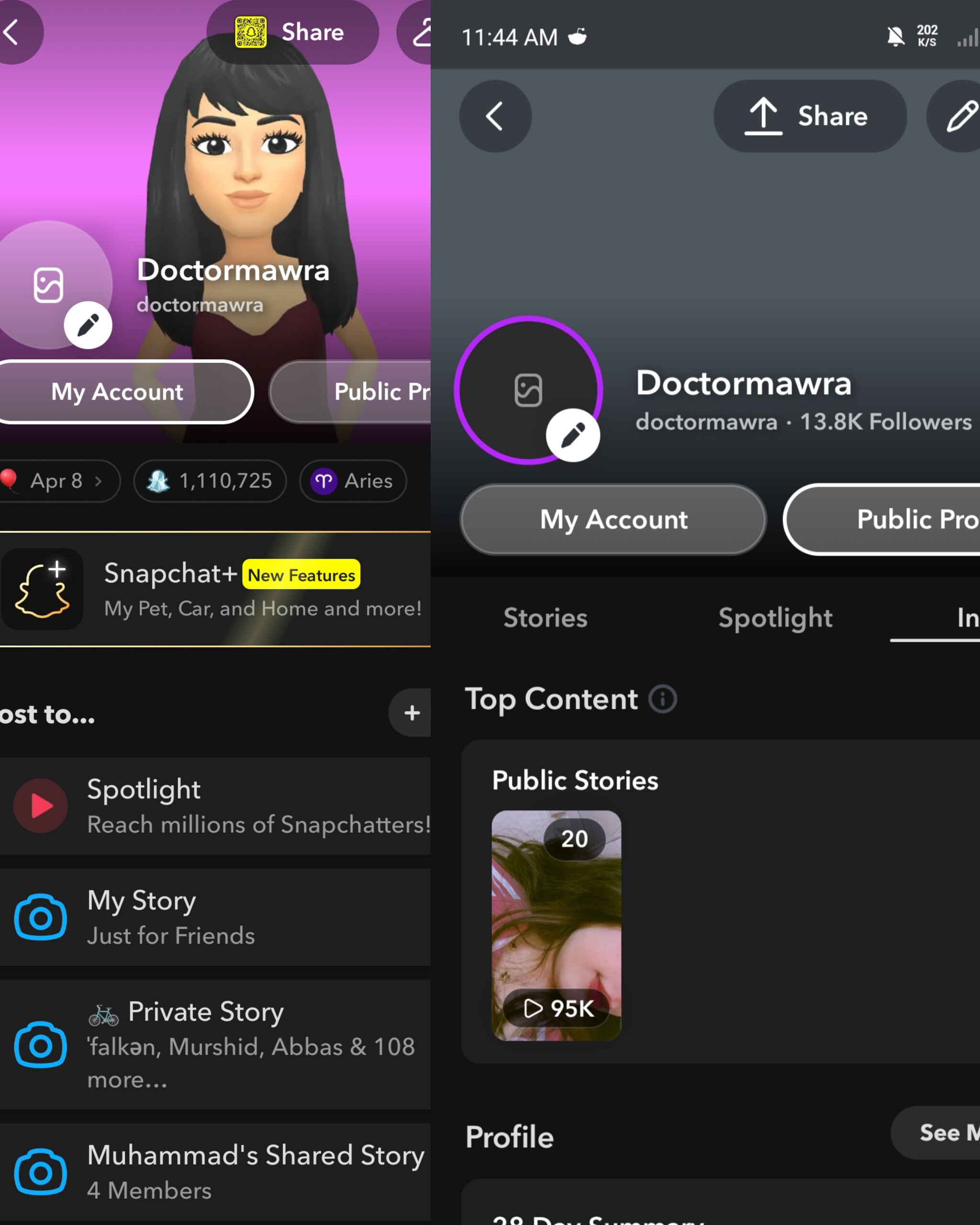 1.1M snapscore Snapchat account available for sale