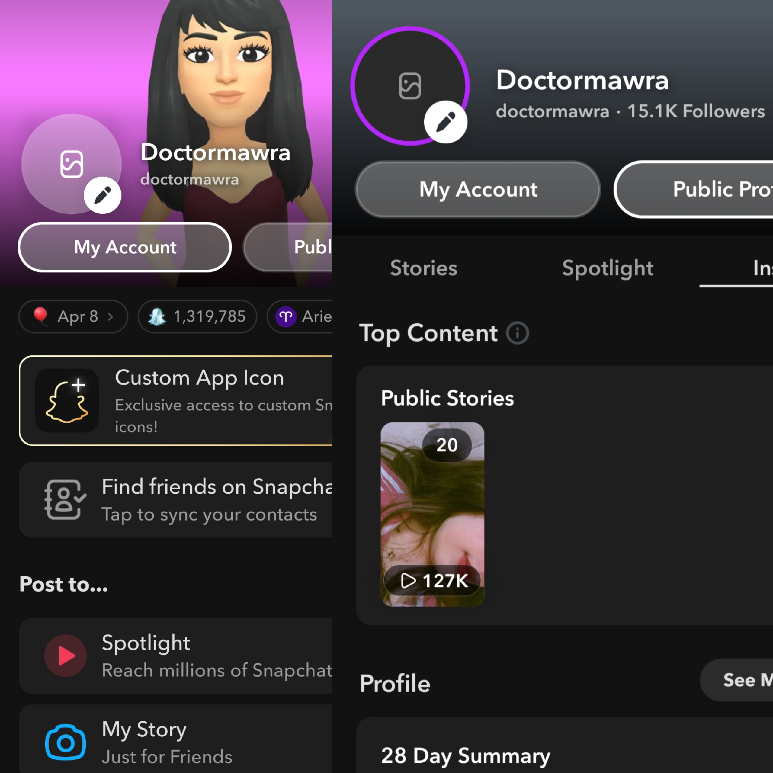 1.3M snapscore Snapchat account available for sale