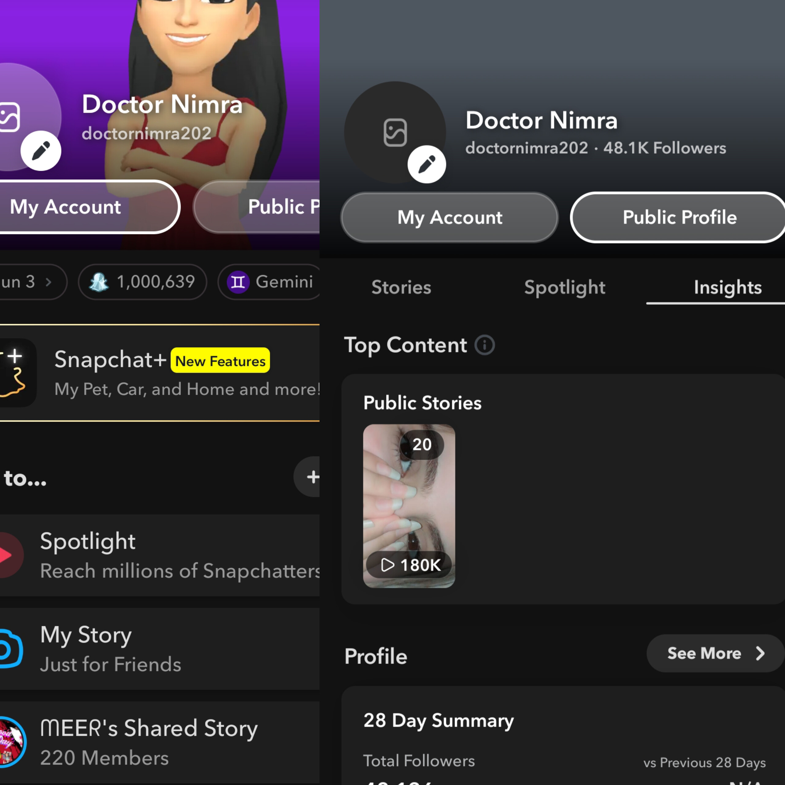 1M snapscore Snapchat account available for sale