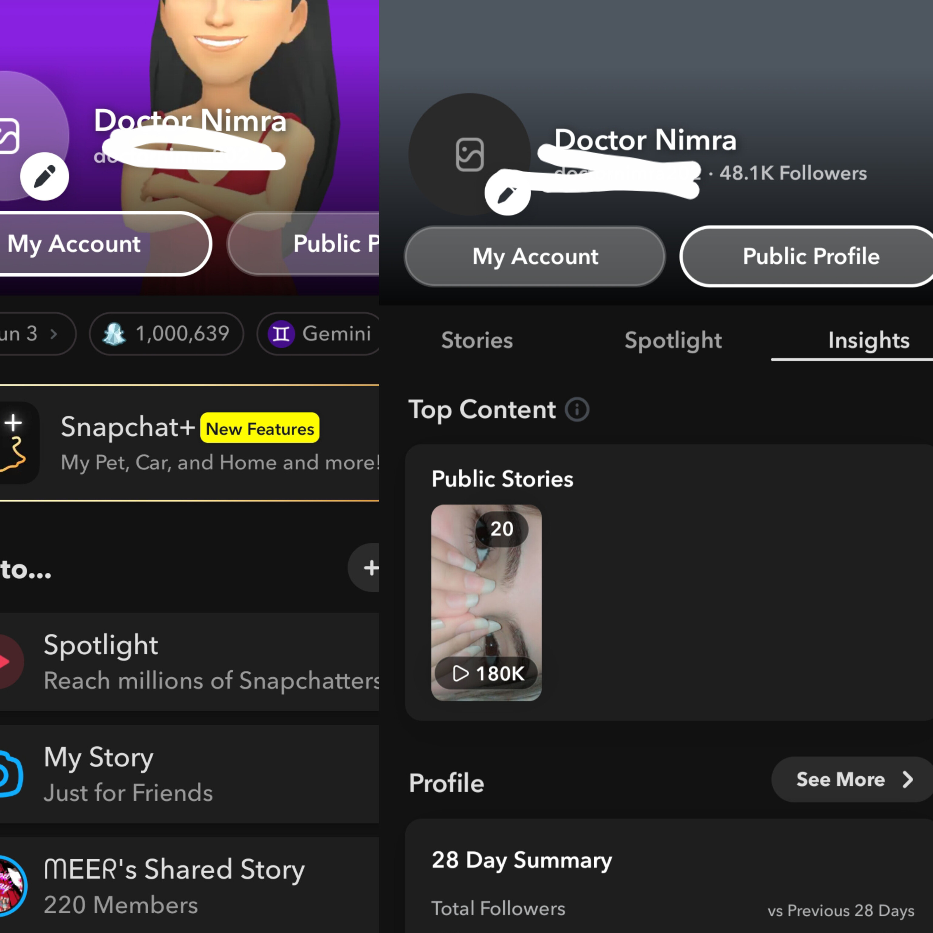 1M snapscore Snapchat account available for sale