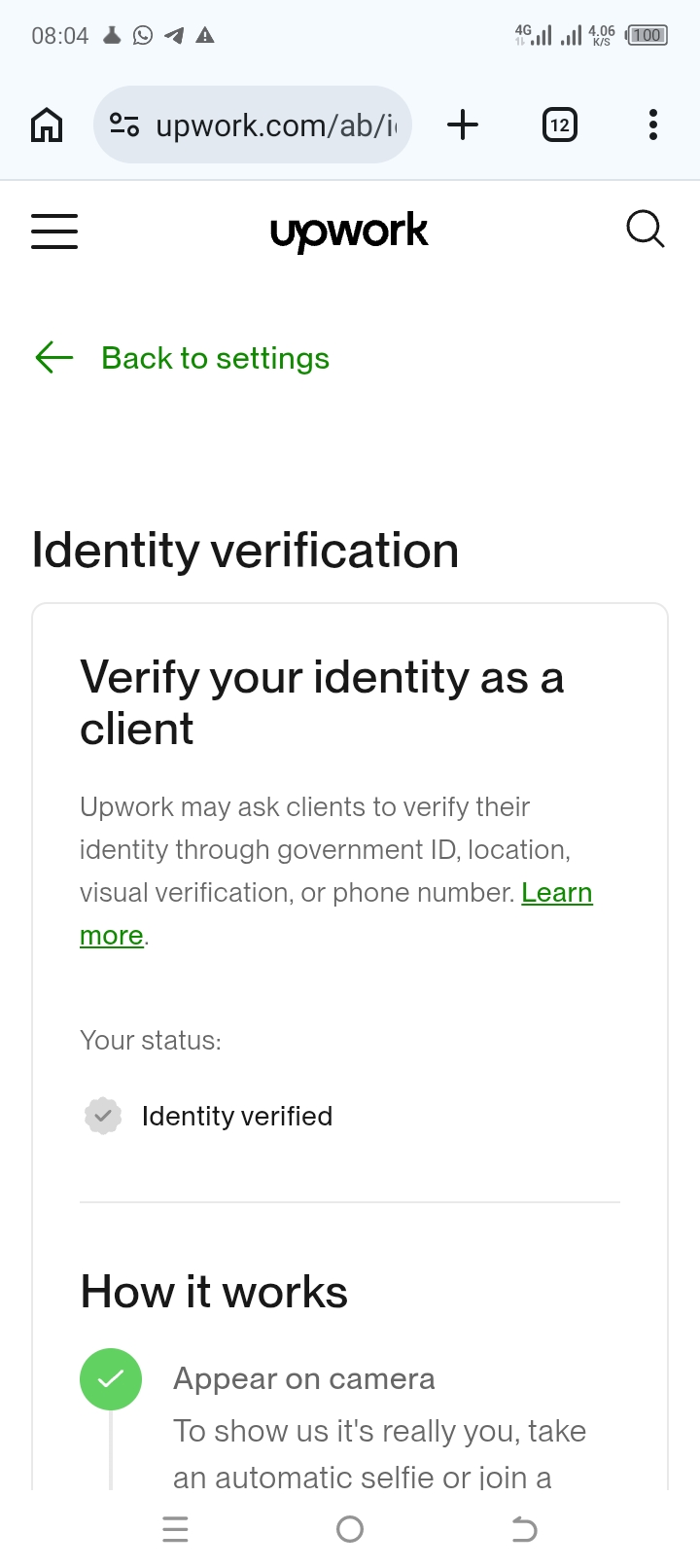 Upwork Account (verified)