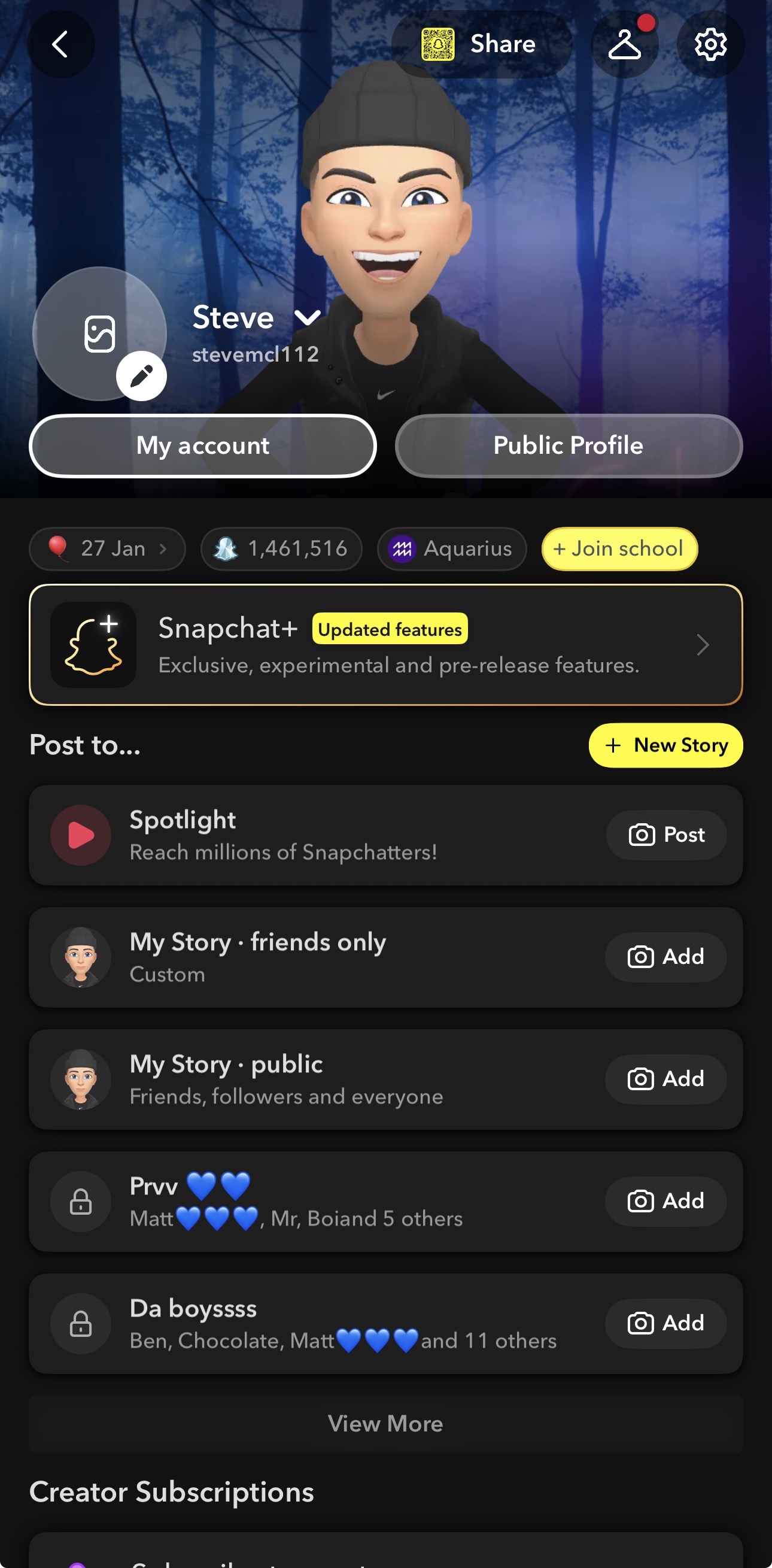 Snapchat account 1,4 milliom snapscore