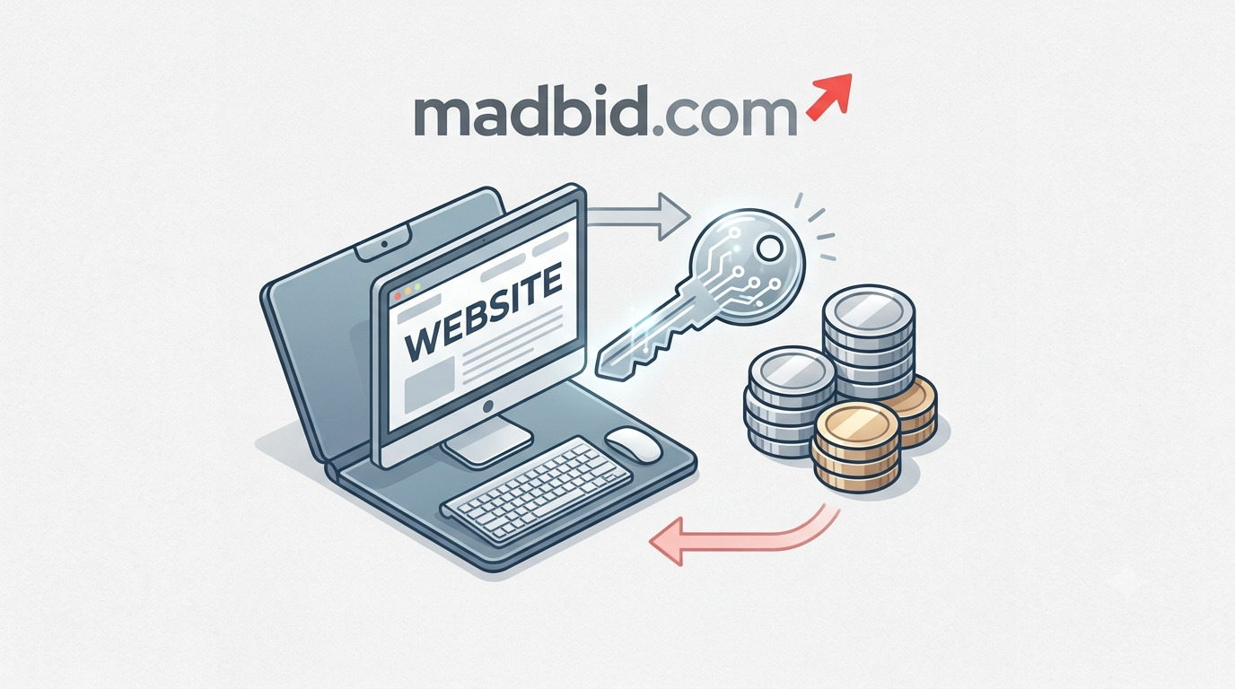 Як купити сайт під розвиток на Madbid?
