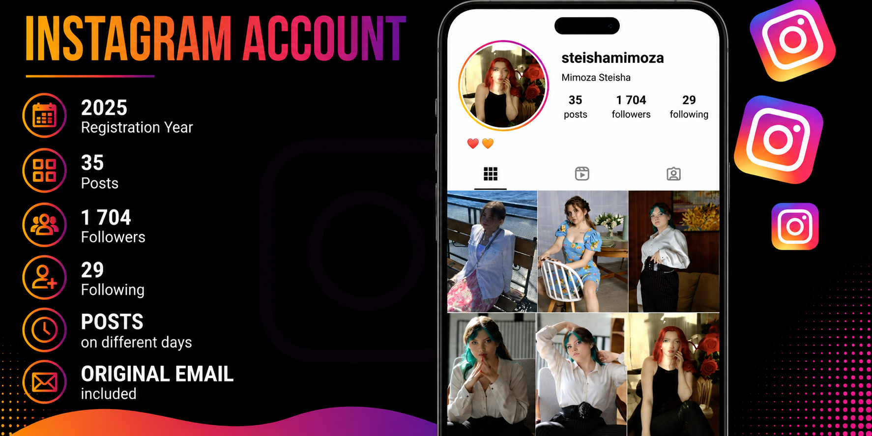 steishamimoza - An account with likes and comments on posts