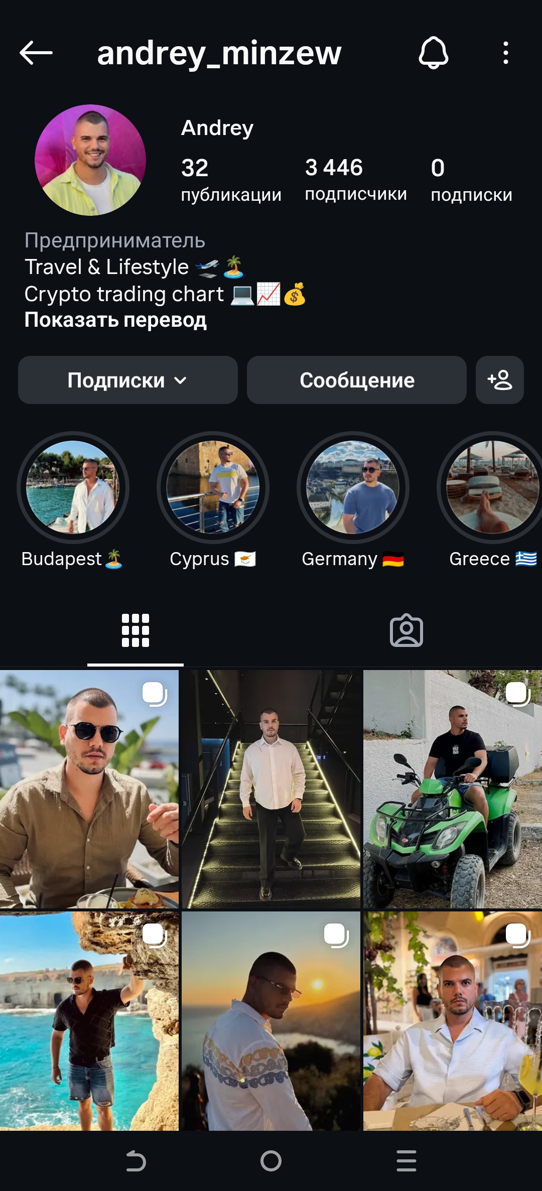 Мужской профиль инстаграм+комплект