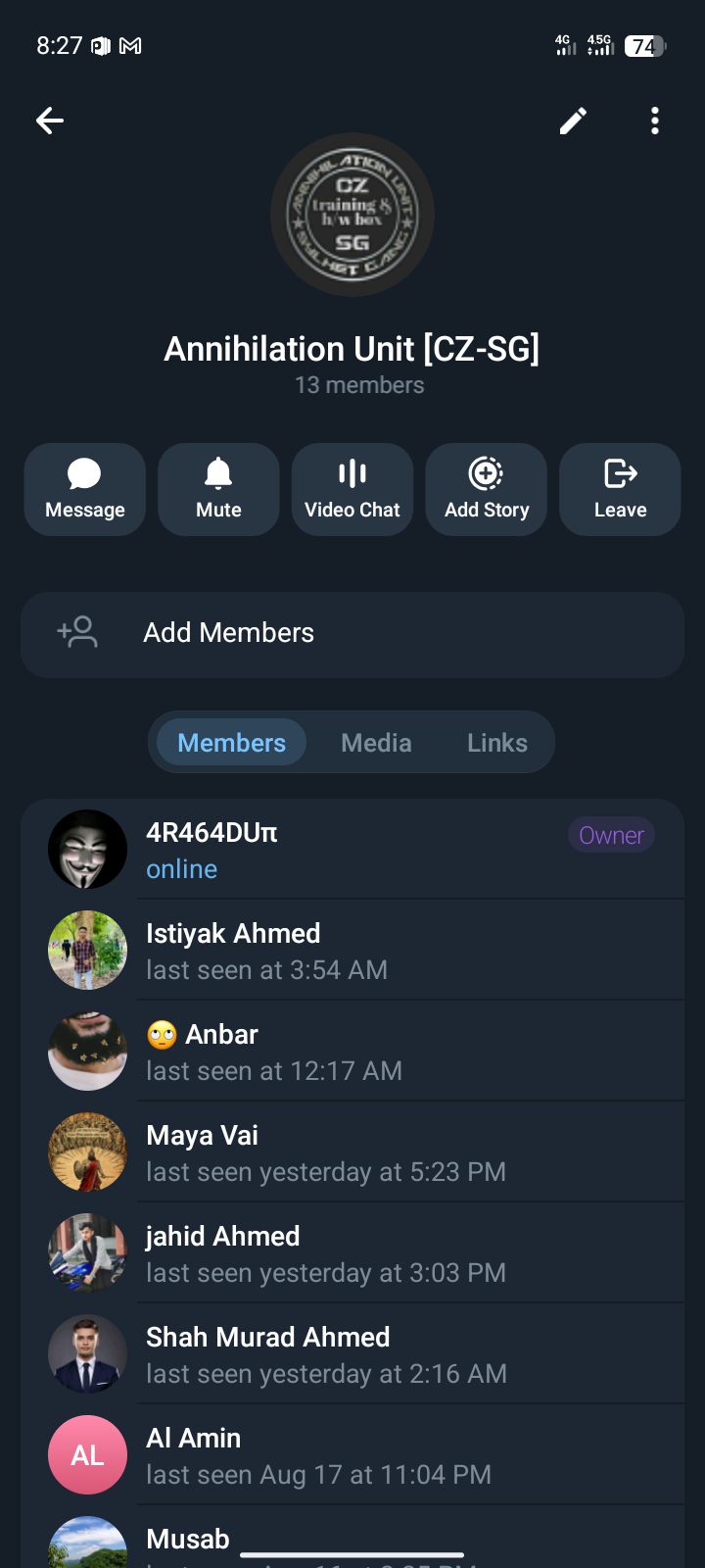 Telegram old group 