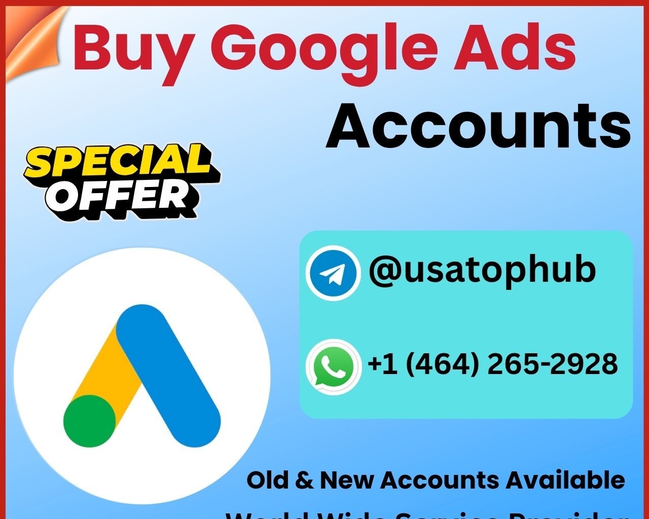 Buy Google Ads Accounts –100% Active & US, UK Verified…