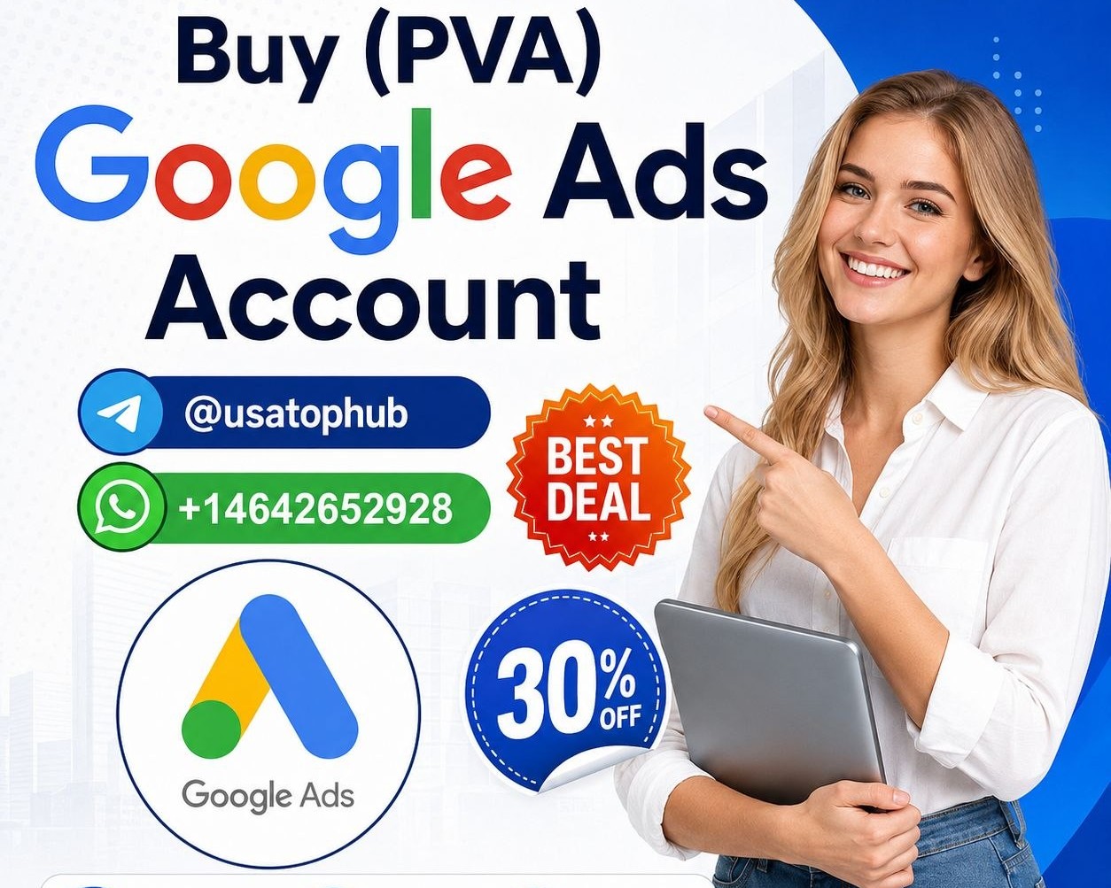 Buy Google Ads Accounts –100% Active & US, UK Verified…
