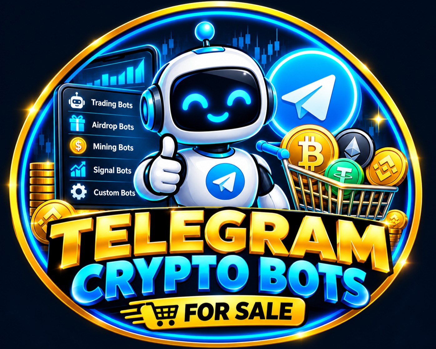 Telegram Crypto Bot / 1k+Subs